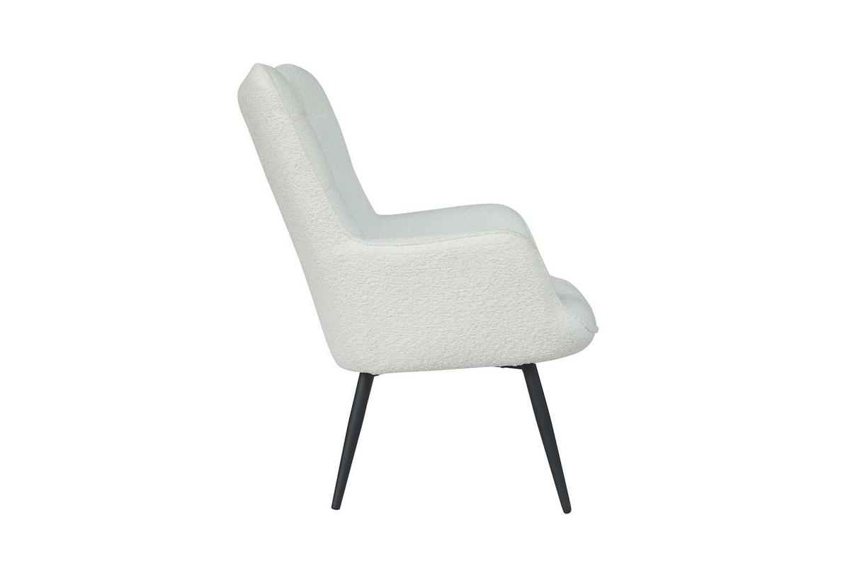 Sessel Uta Elfenbein B: 72 Cm - Elfenbein/Schwarz, Basics, Textil (72/97/80cm) - MID.YOU