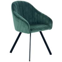 SADA STOLIČIEK S PODRÚČKAMI JODIE 125 - čierna/tmavozelená, Modern, kov/textil (56/86/59cm) - MID.YOU