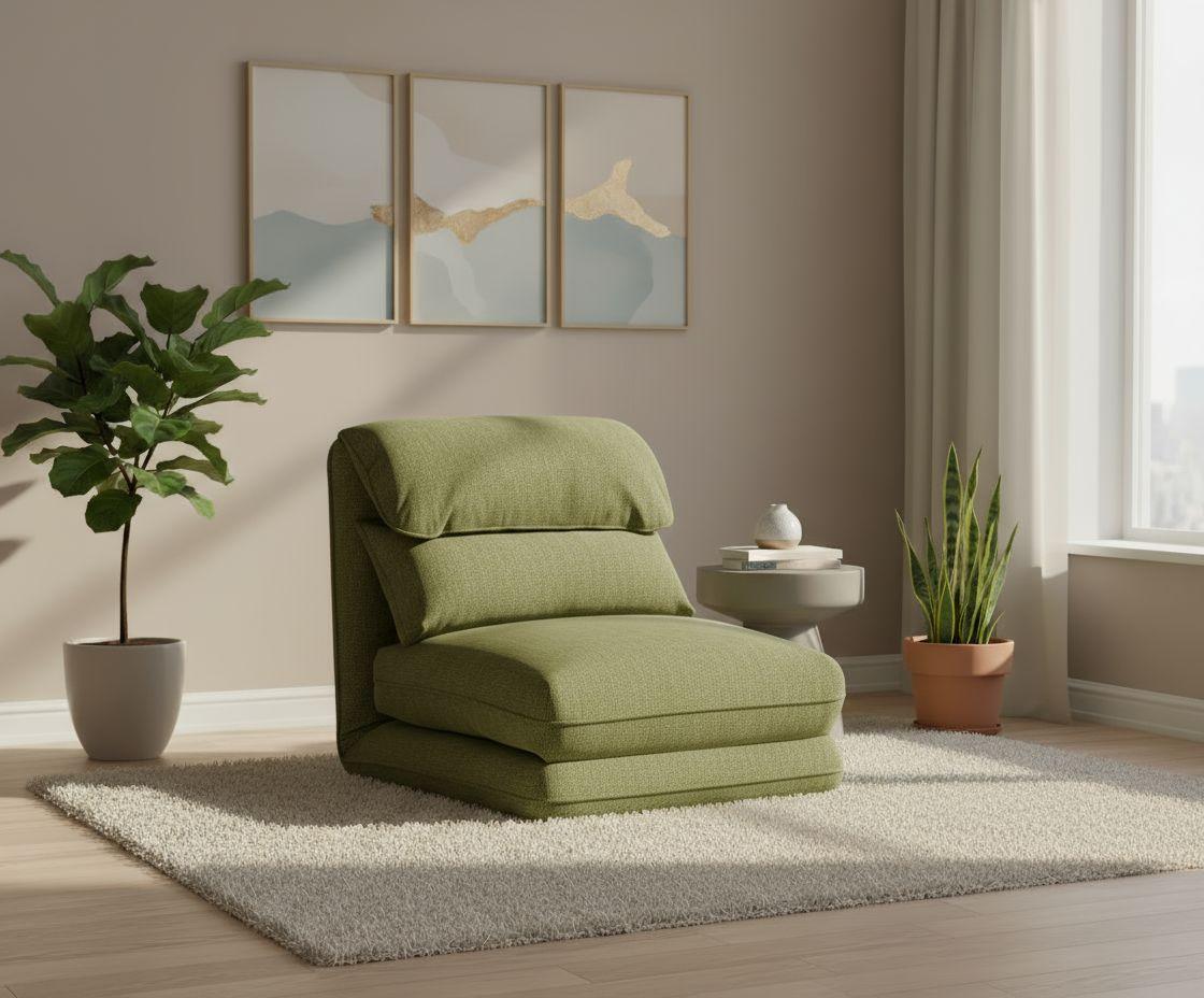 Schlafsessel Verve Olivgrün B: 78 cm - Olivgrün, Design, Textil/Metall (78/72/85cm) - Livetastic