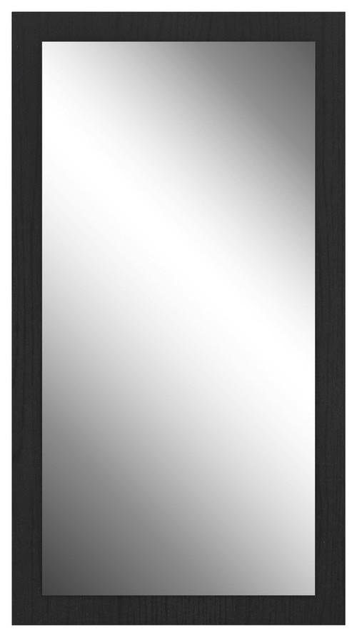 Wandspiegel Trondheim 54,4x100 cm Rahmen Schwarz - Eichefarben, Basics, Glas/Holzwerkstoff (54,4/100/1,9cm) - Livetastic