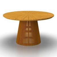 ZÁHRADNÝ STÔL SANJA - farba tíku, Modern, drevo (140/76cm) - Bessagi Garden