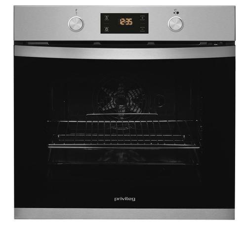 Privileg Einbau-Backofen B: 59,5cm Silber, Click&clean - Silberfarben/Schwarz, Basics, Glas/Metall (59,5/59,5/54,9cm) - Privileg