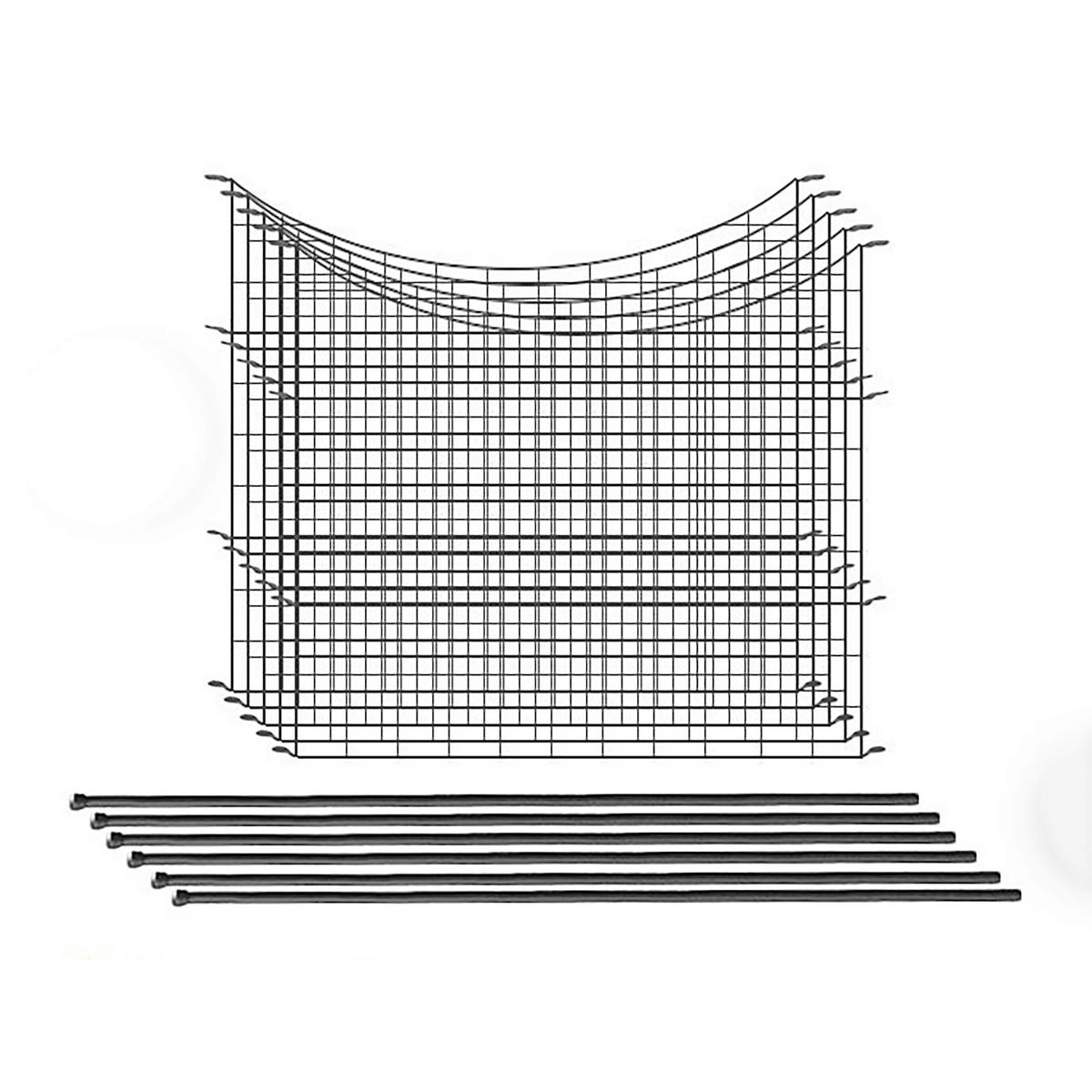 DEKOZAUN UNTERBOGEN 11-TEILIG - Anthrazit, Basics, Metall (390/53/1cm)