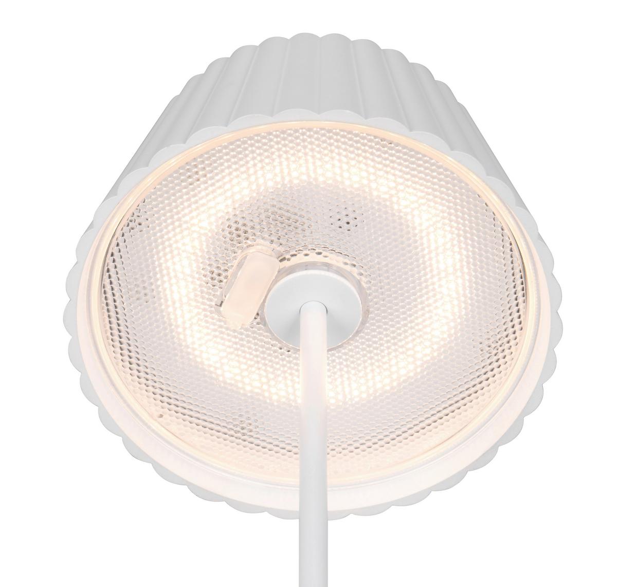 Akku-Tischleuchte R57706131 Suarez - Weiß, KONVENTIONELL, Metall (13,5/39,1cm)