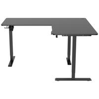 Eckschreibtisch Nimi Schwarz L: 160cm - Schwarz, MODERN, Holzwerkstoff/Kunststoff (160/140/72-117cm) - Livetastic