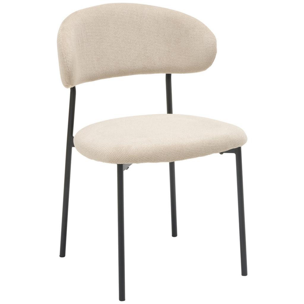 Vierfußstuhl Fenja Webstoff Beige, B: 53 cm