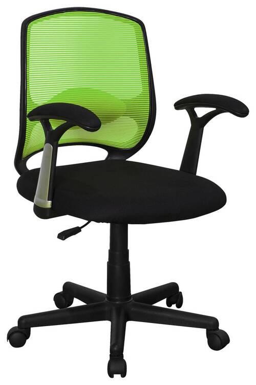 Kancelářska židle PELERMO - černá/zelená, Moderní, textil/plast (60/94/59cm)