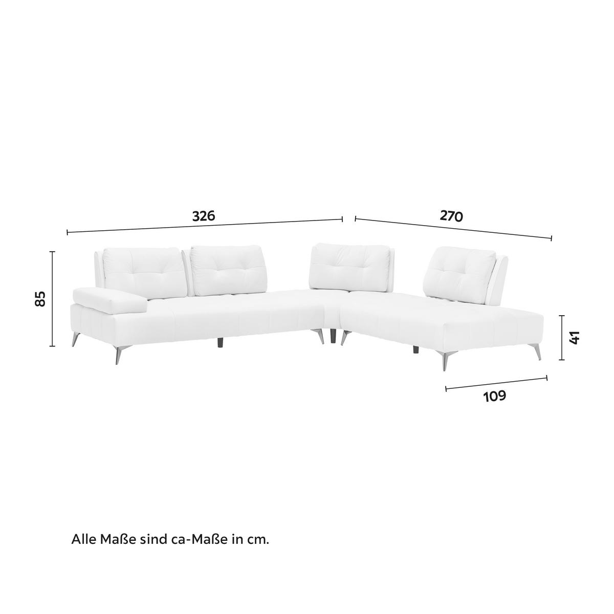 Sedací souprava ESTELLA krémová barva - krémová/tmavě šedá, Moderní, kov/dřevo (326/85/270cm) - Bessagi Home