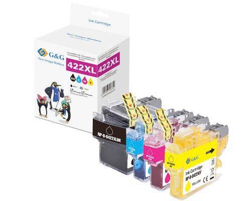 G&G Druckerpatrone Mulitpack 4 Druckerpatronen - Schwarz, Basics, Kunststoff