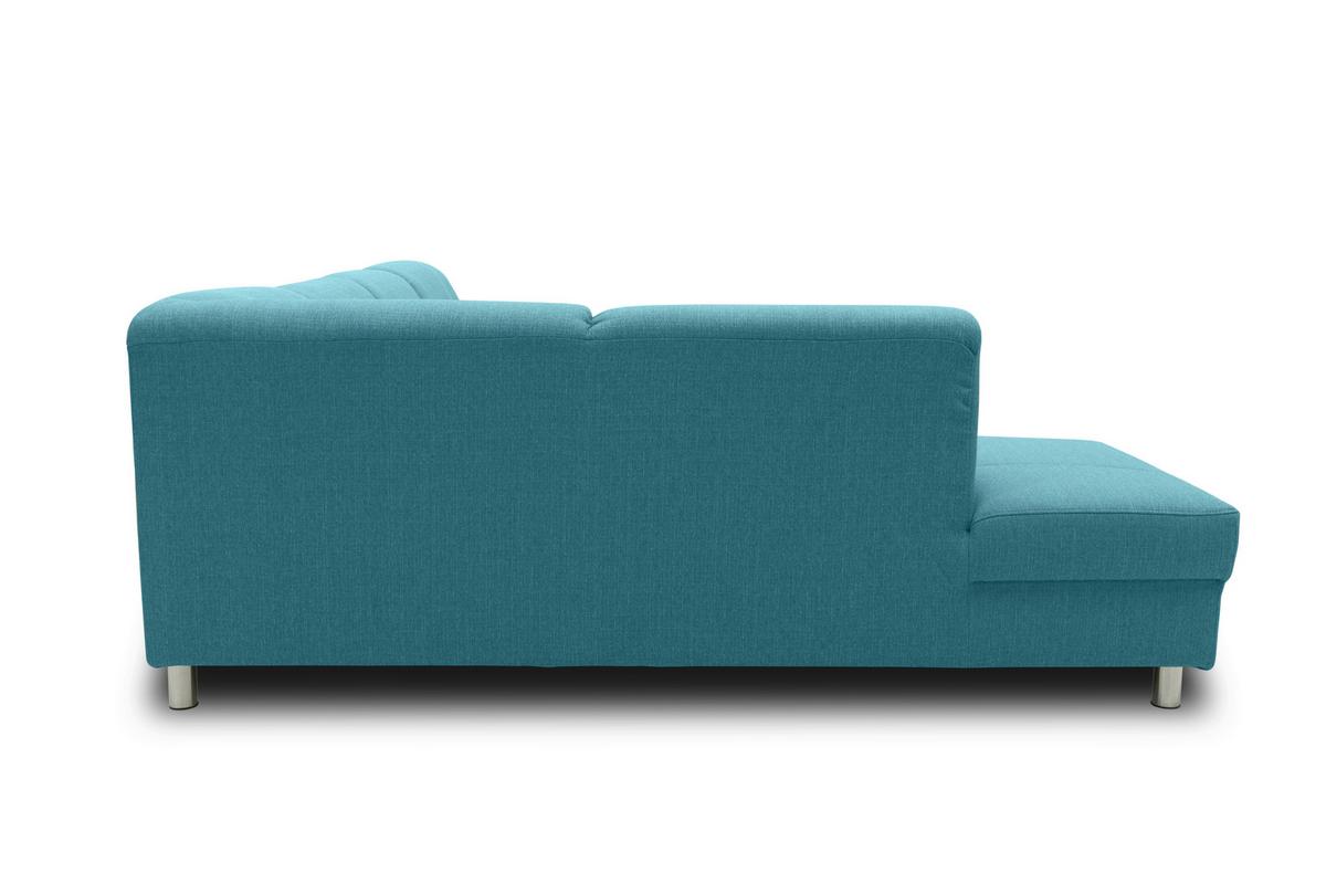 Wohnlandschaft Jamie Mit Schlaffunktion Petrol - Chromfarben/Petrol, KONVENTIONELL, Textil (195/308/150cm) - MID.YOU