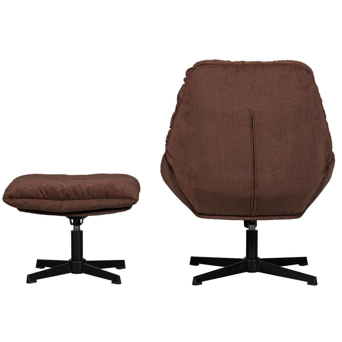 Sesselset Yaro Braun 2-Teilig - Schwarz/Braun, Design, Textil - Livetastic