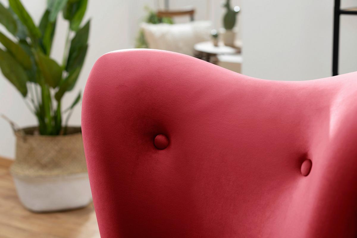 Sessel Jack - Rot/Erlefarben, Design, Textil (74/72/90cm) - Max Winzer