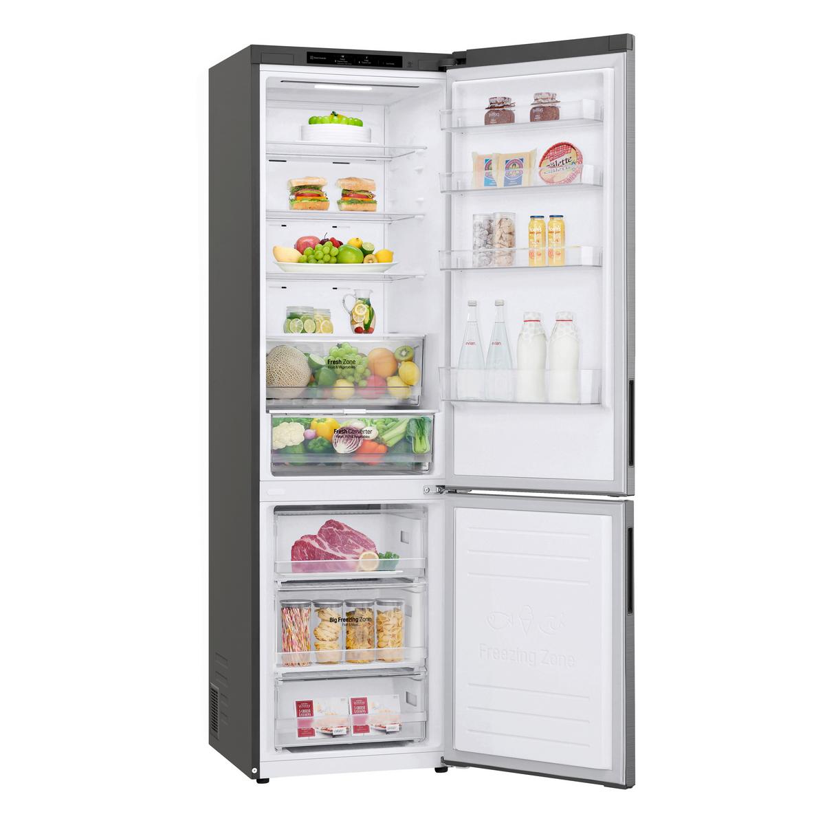 Kühl-gefrier-kombination Lg Gbp62mcncc1 - Edelstahlfarben, Basics, Metall (59.5/203/67.5cm) - LG