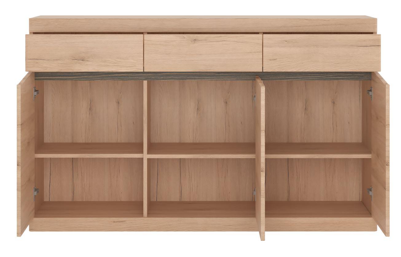 Kommode Summer Eiche San Remo Dekor B: 150 cm - MODERN, Holzwerkstoff (150/92/40cm) - Modern Living