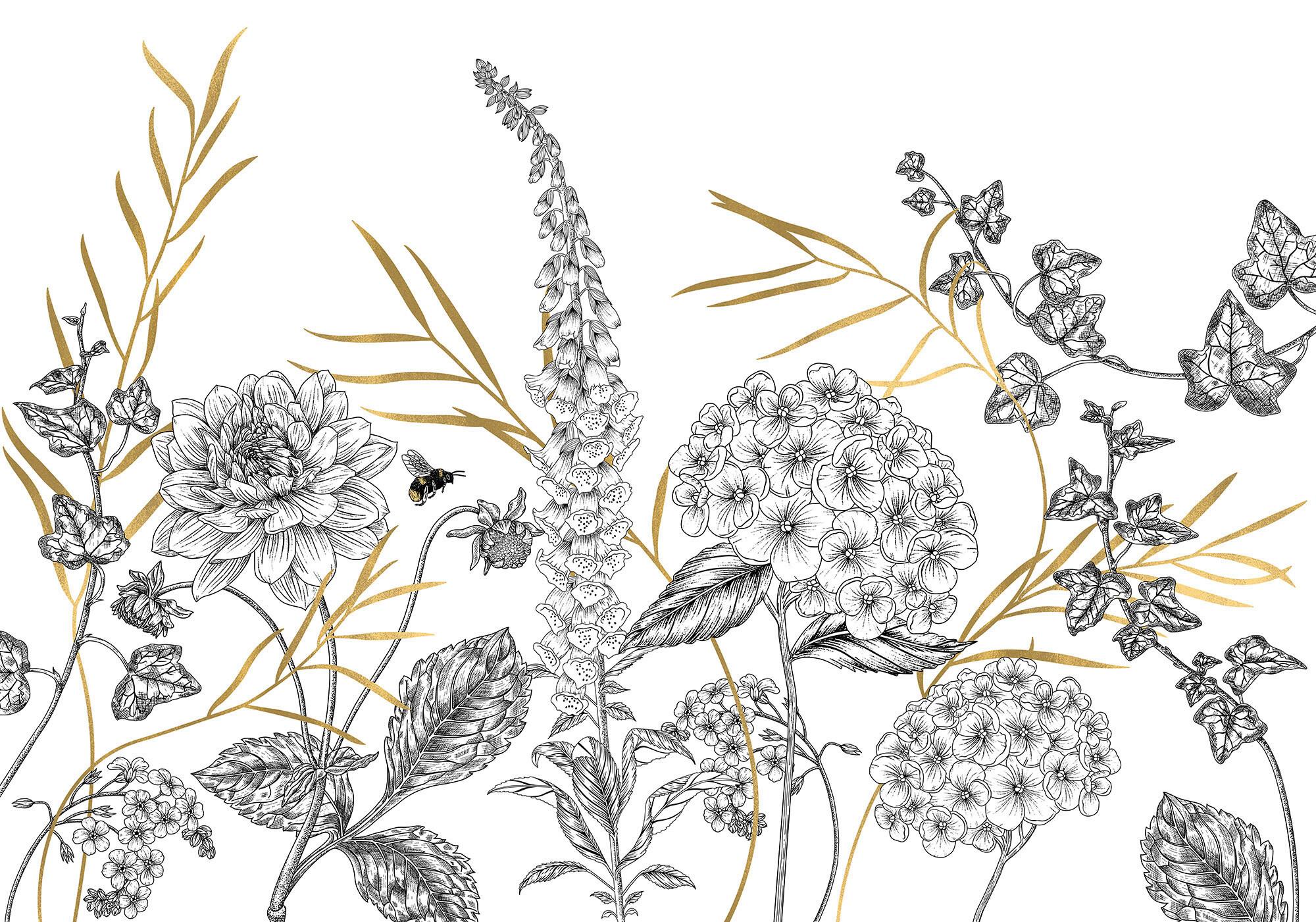 Fototapete Rsx8-054 Bumble Bee - Goldfarben/Schwarz, Trend (400/280cm)