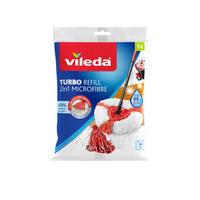 Wischbezug Easy Wring Mocio Turbo Bezug - Rot/Weiß, Basics, Textil (20/4/30cm) - Vileda