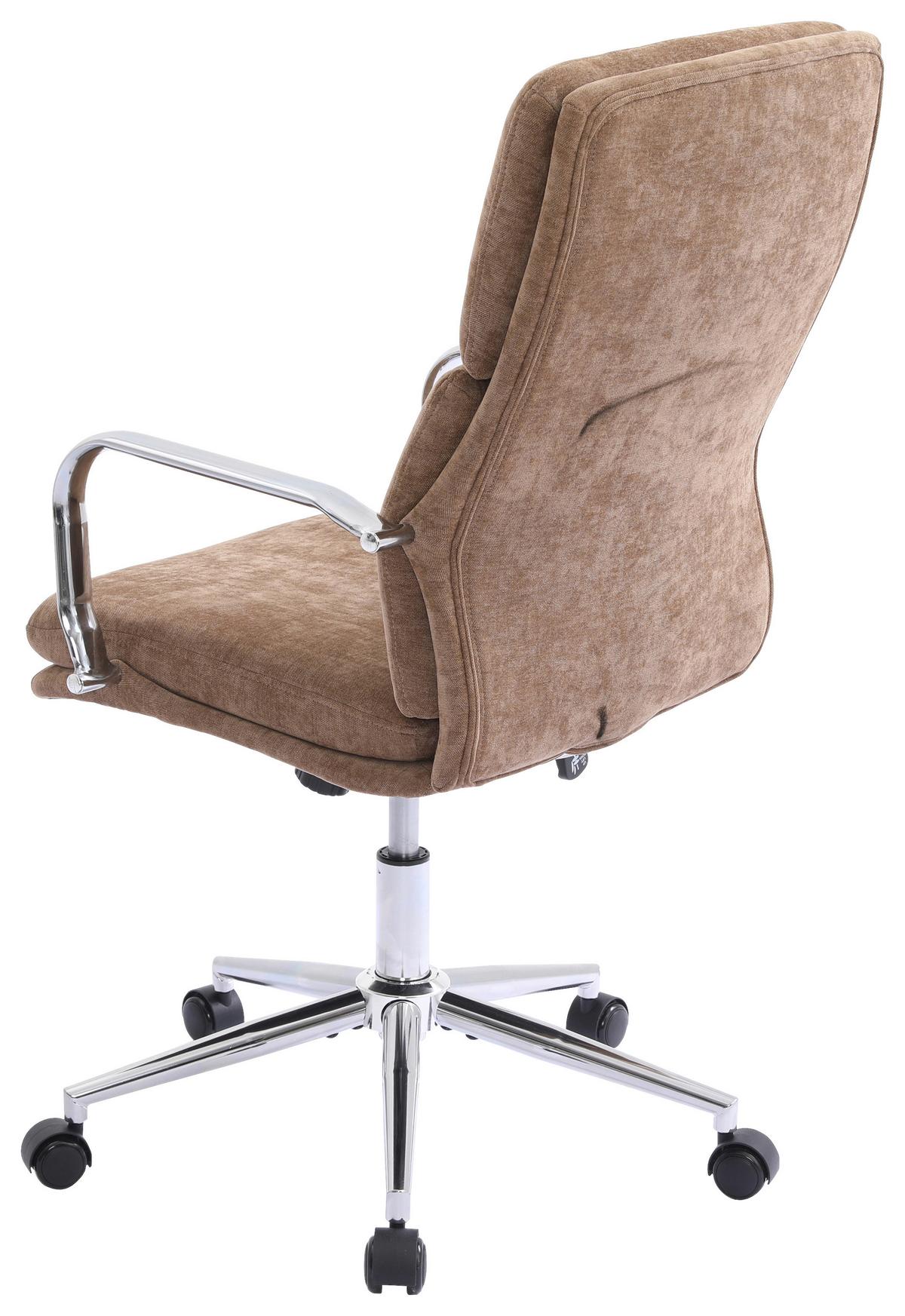 Drehstuhl Verona Braun B: 56 cm - Chromfarben/Braun, MODERN, Holz/Kunststoff (56/100-110/65,5cm) - Livetastic