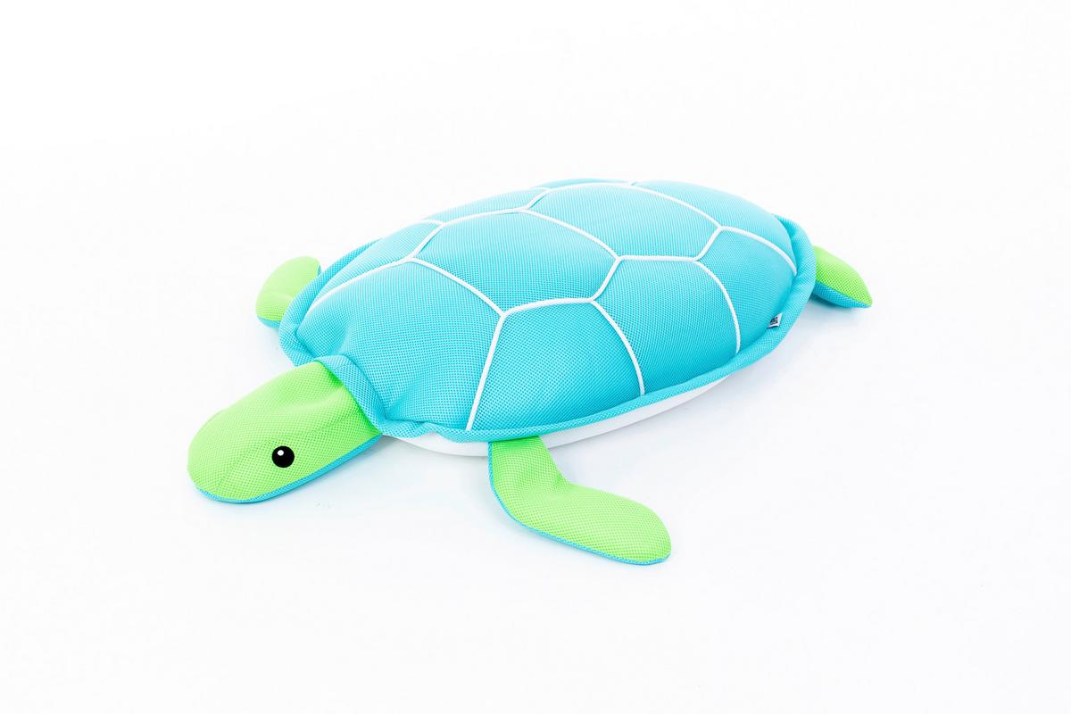Schwimmtier Schildkröte Hellbau, L/B/H: 82x100x15cm - Hellblau, KONVENTIONELL, Textil (82/100/15cm)