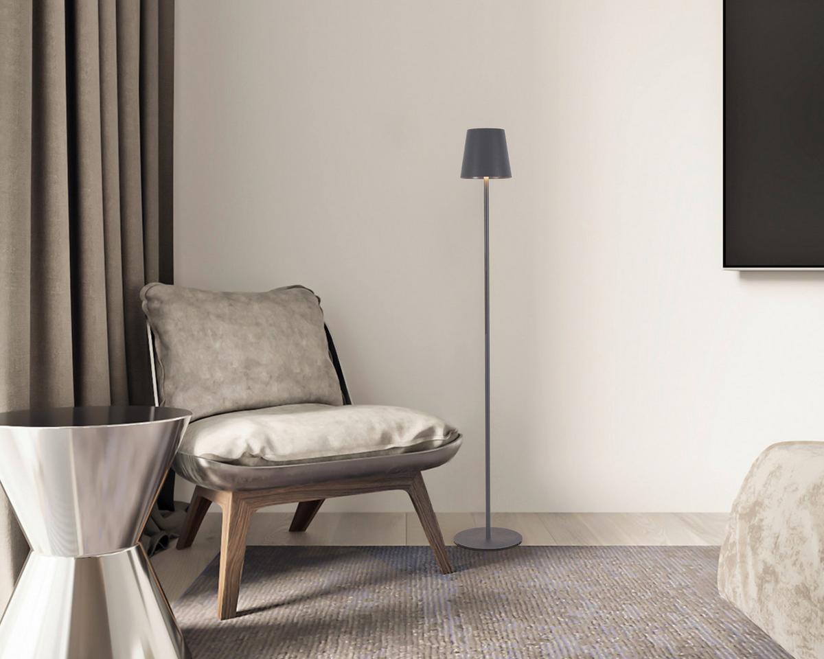 VONKAJŠIE LED SVIETIDLO AUSI - antracitová, Modern, kov/plast (22/130cm) - Modern Living