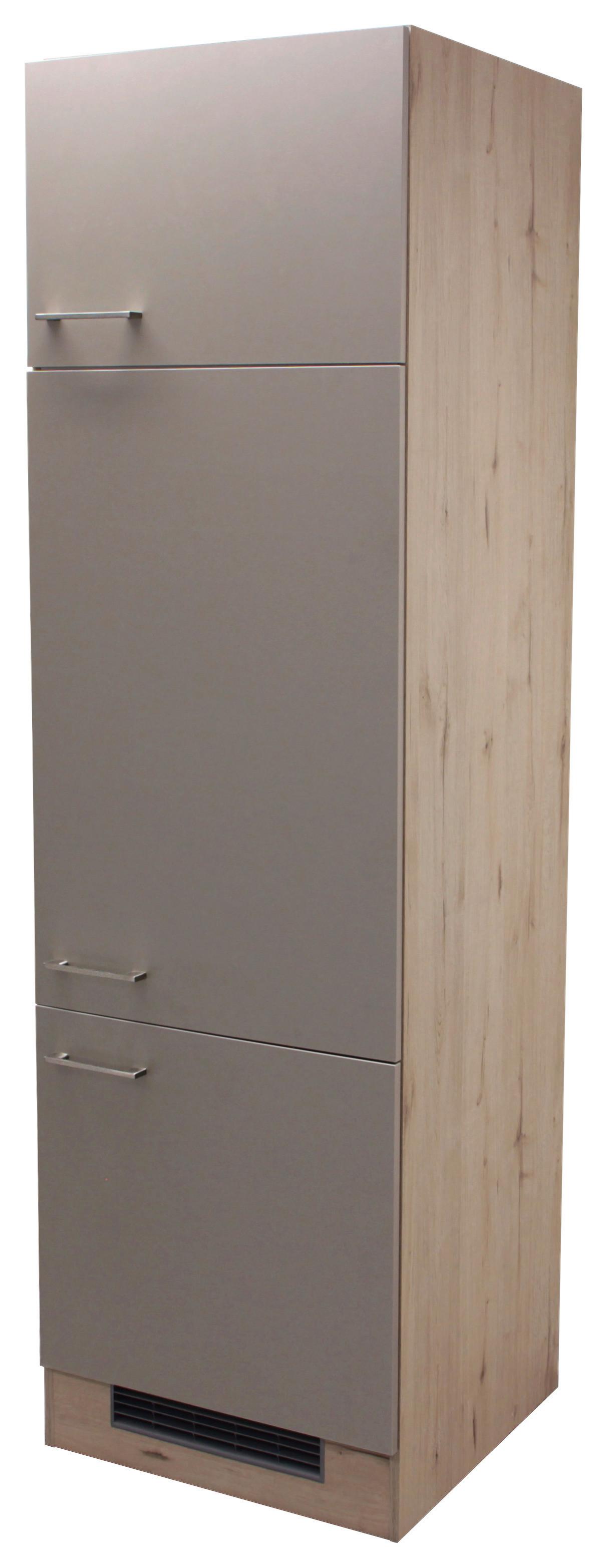 Skříňka na spotřebiče Riva GIT60 - dub San Remo/šampaňská, Moderní, kov/kompozitní dřevo (60/200/57cm)