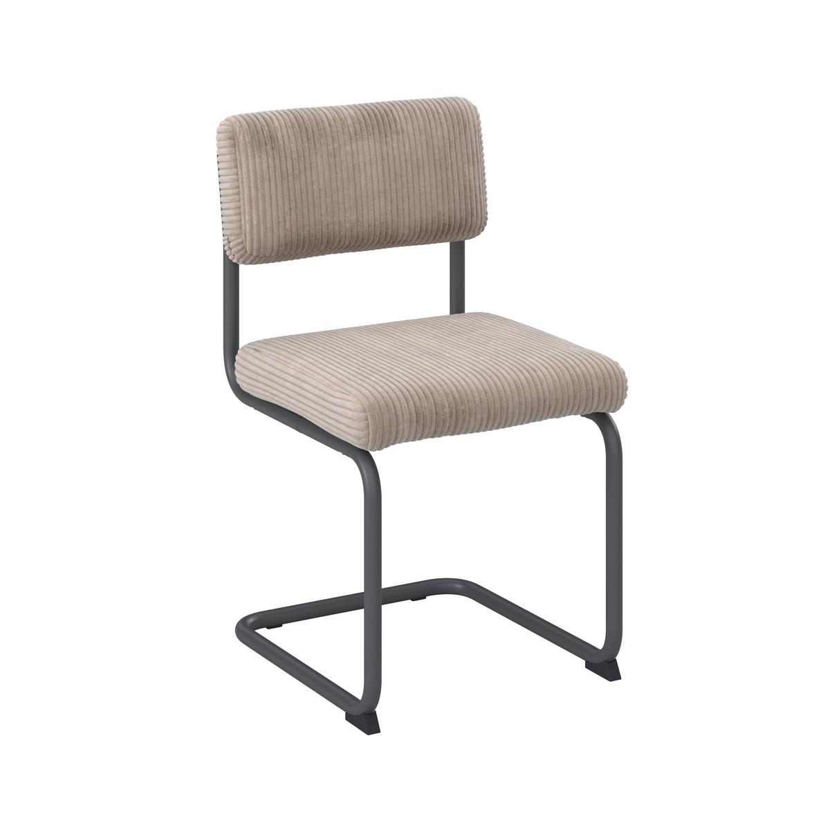 HOUPACÍ ŽIDLE ALFREDO - černá/světle šedá, Moderní, kov/dřevo (47/86/56cm) - Bessagi Home