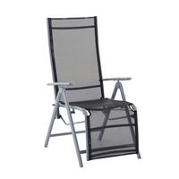GARTENSESSEL RELAXSESSEL ARIOLA - Schwarz/Grau, MODERN, Kunststoff/Metall (56/112/81cm) - Gardenson