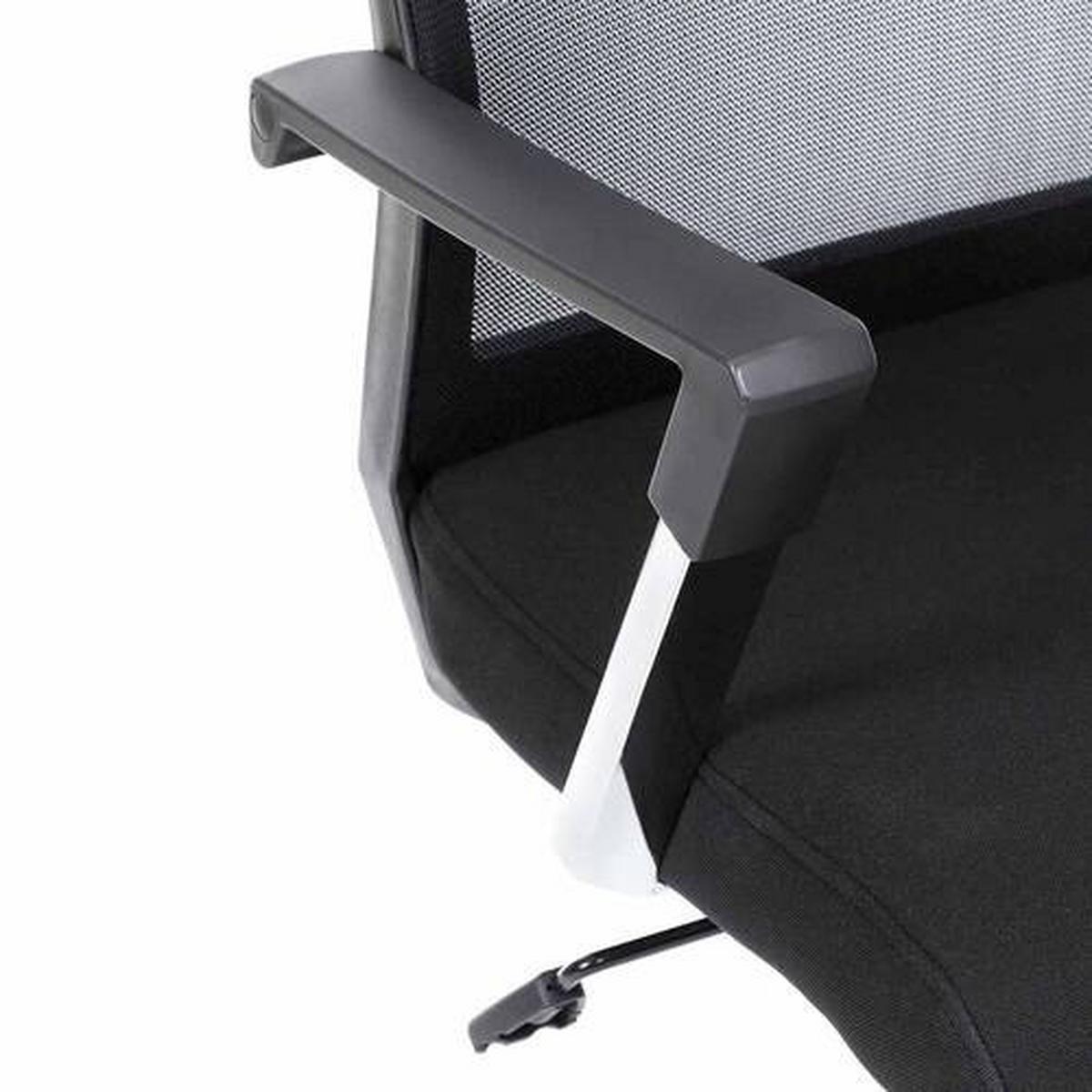 Bürostuhl mit Netzbespannung Schwarz, Bis 150 Kg - Chromfarben/Schwarz, Basics, Kunststoff/Textil (61/102/55cm) - Boxxx