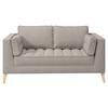 2-sitzer-sofa Doti Bouclé Taupe - Taupe/Naturfarben, Design, Textil (110/95/85cm) - MID.YOU