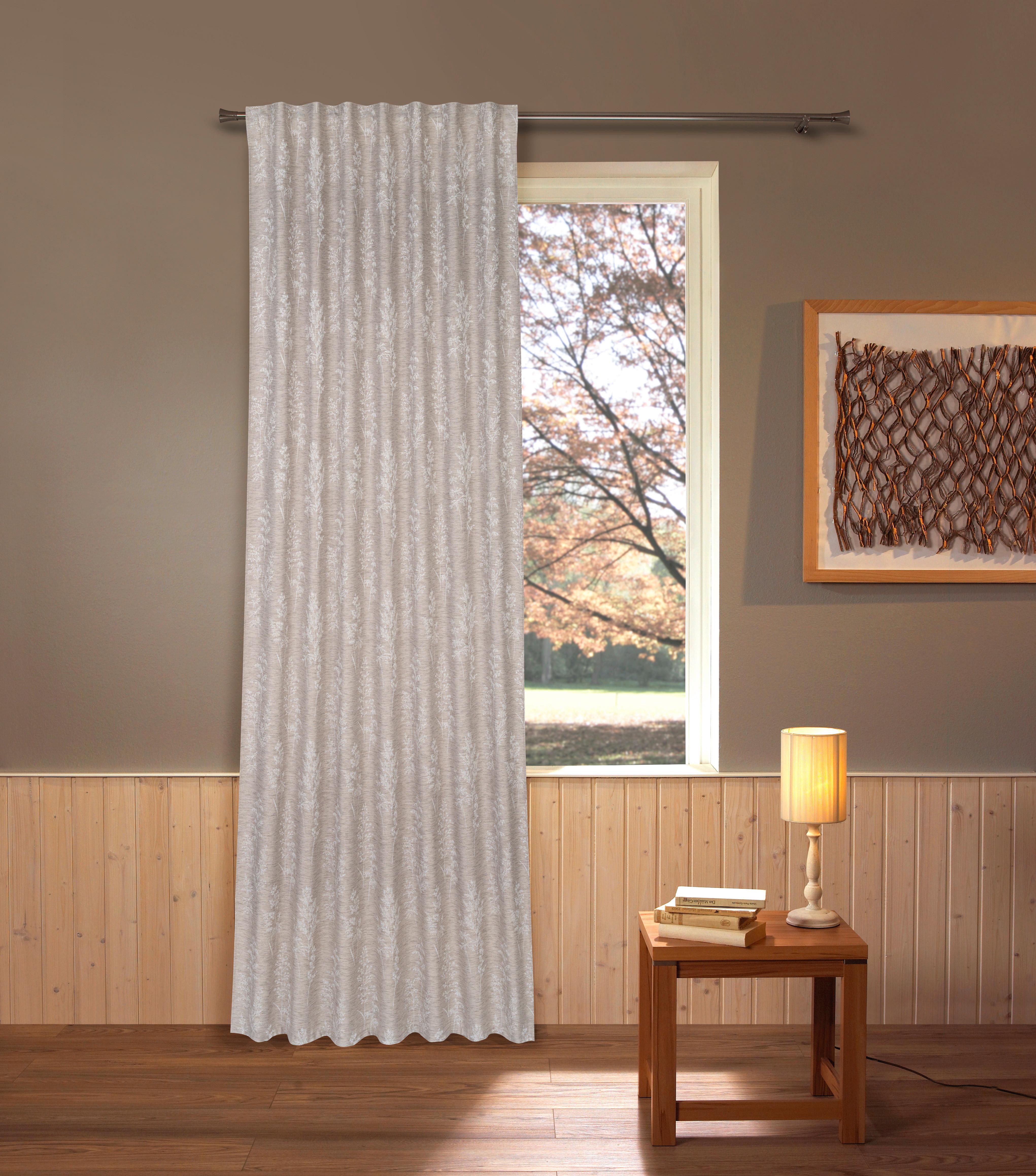 Készfüggöny Kb. 140/245cm - taupe, Romantik / Landhaus, textil (140/245cm) - James Wood