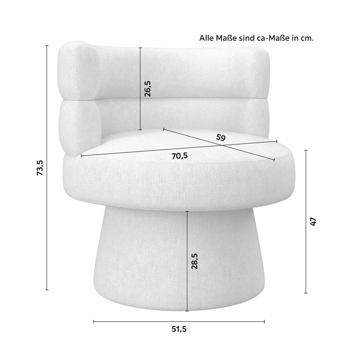 ŽIDLE JULINA - krémová, Moderní, dřevo/textil (71/74/72cm) - Bessagi Home