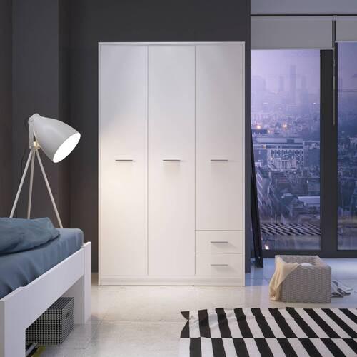Drehtürenschrank Nepo Plus - Weiß, MODERN, Holzwerkstoff (118,5/197/54,5cm) - MID.YOU