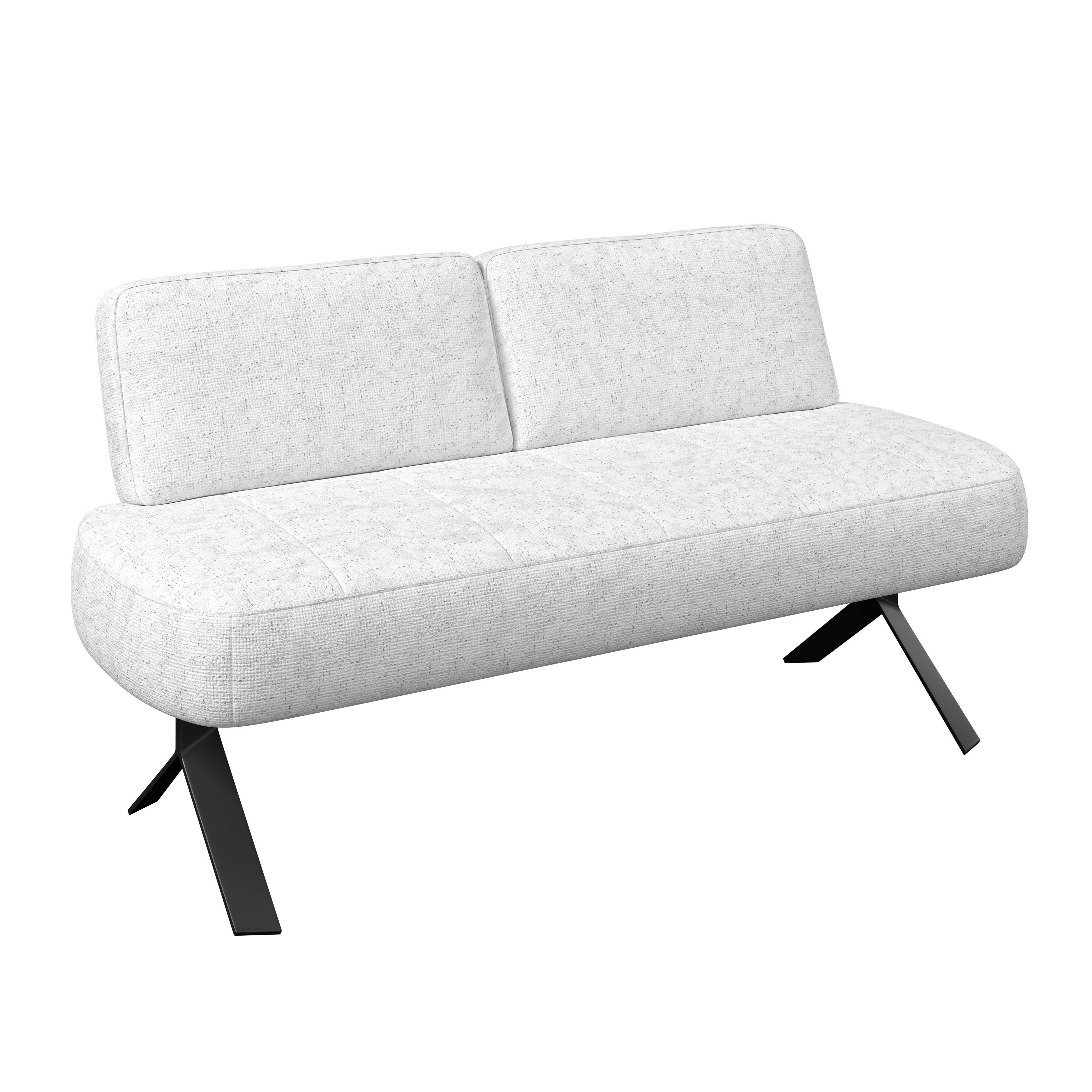 Sitzbank weiß/Metallbeine Ulmo B: 162 cm