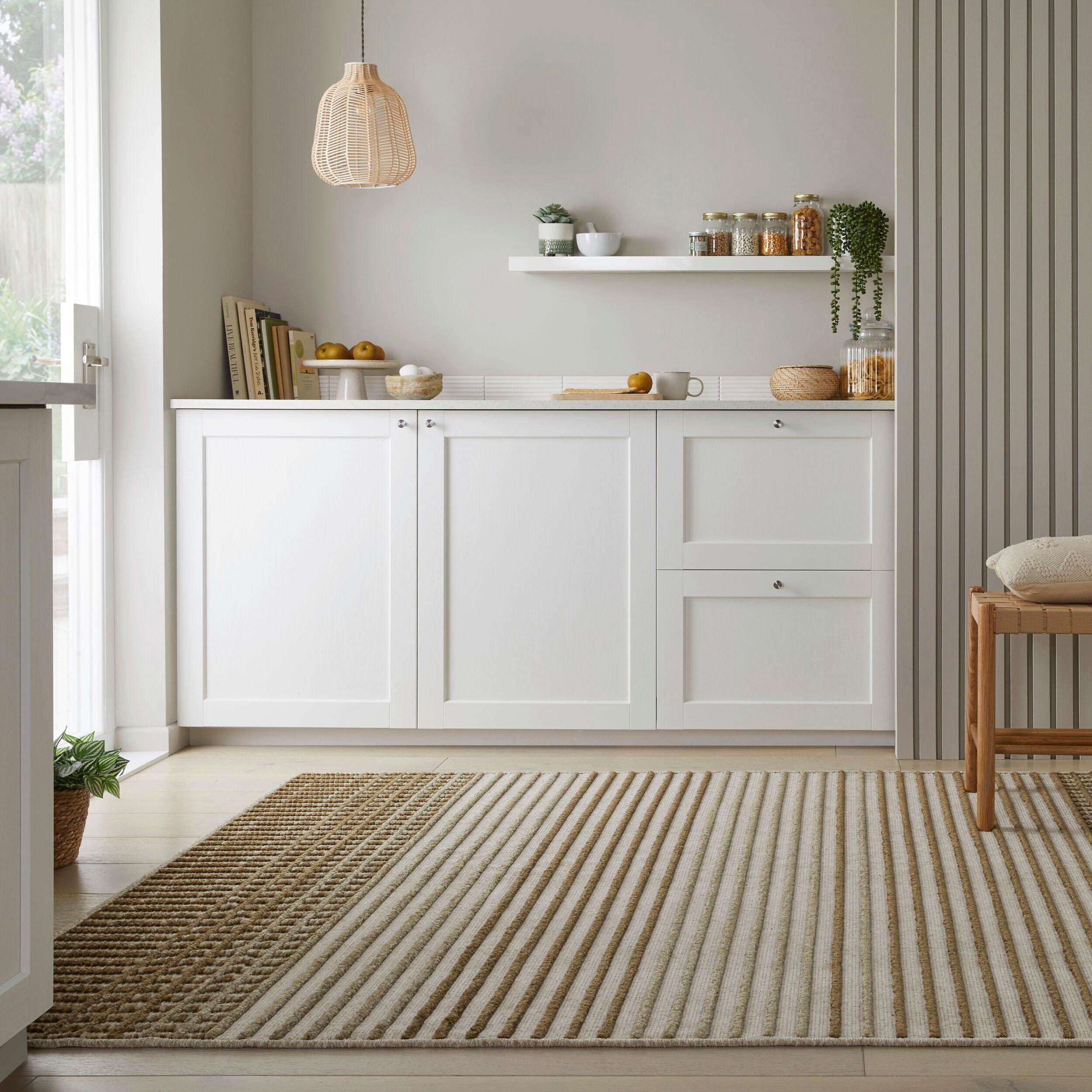 Webteppich Elton Stripe Wash Gree 200x320 - Grün, Basics, Textil (200/320cm)