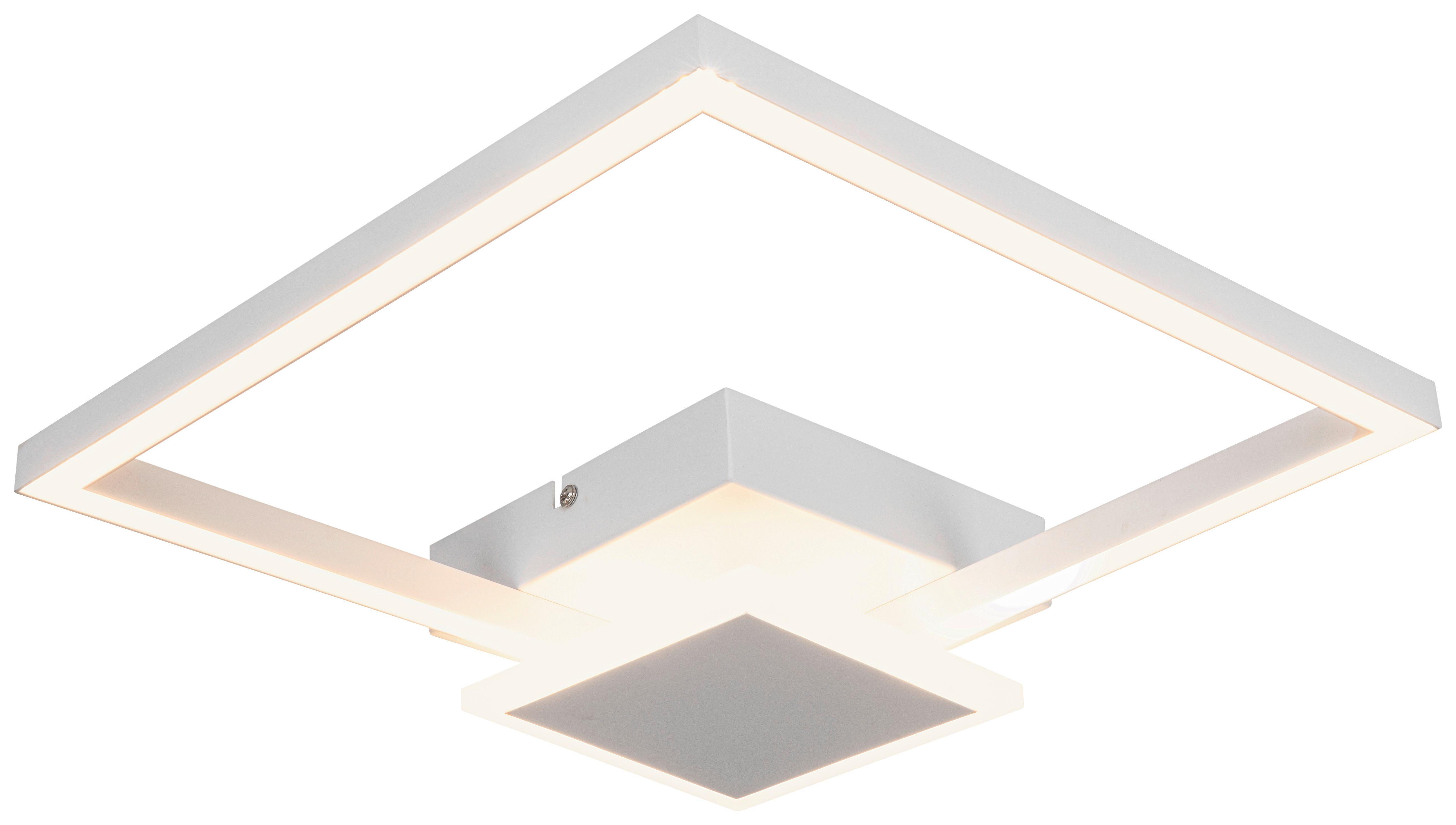 LED-Deckenleuchte Tanja L: 35 cm, 1-Flammig - Weiß, MODERN, Kunststoff/Metall (35/31,5/7,7cm) - Luca Bessoni