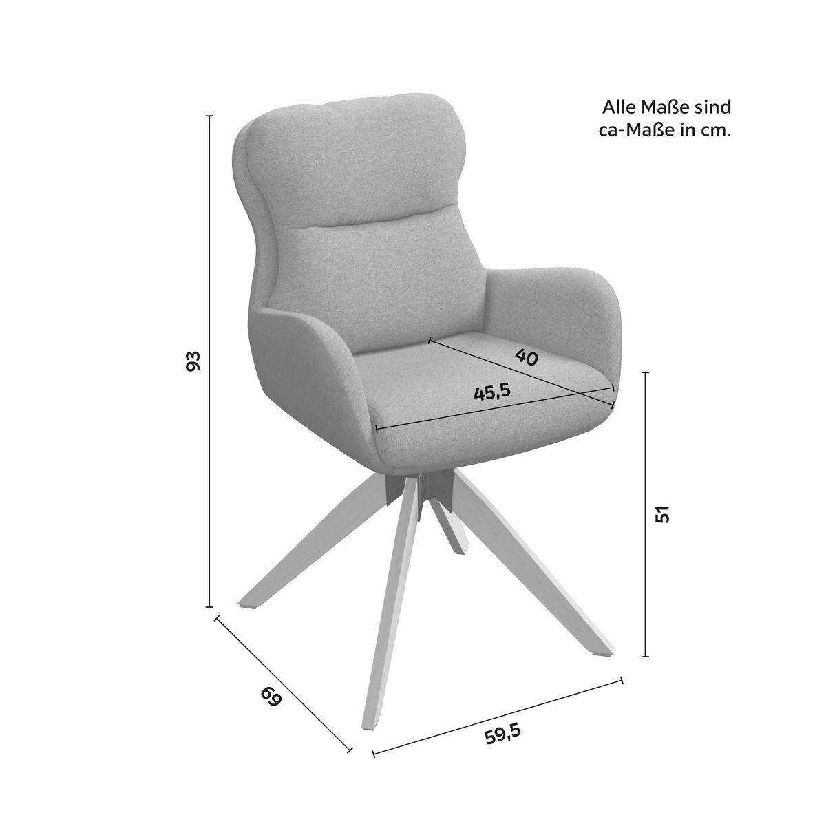 Židle s područkami Neelia, hnědá - přírodní barvy/hnědá, Moderní, kov/dřevo (59,5/93/69cm) - Bessagi Home