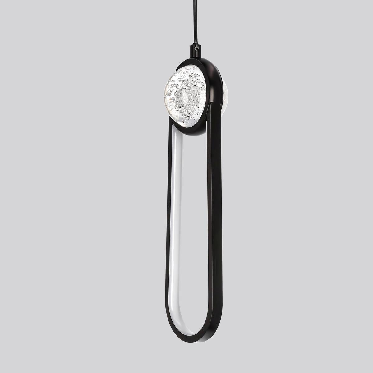 LED-Pendelleuchte 31-35585 Lacrima - Schwarz/Weiß, Design, Kunststoff/Metall (10/7,8/120cm)