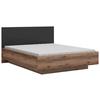 Bett Forn 160x200 cm Schwarz, Eichefarben - Eichefarben/Schwarz, MODERN, Holzwerkstoff (160/200cm) - MID.YOU
