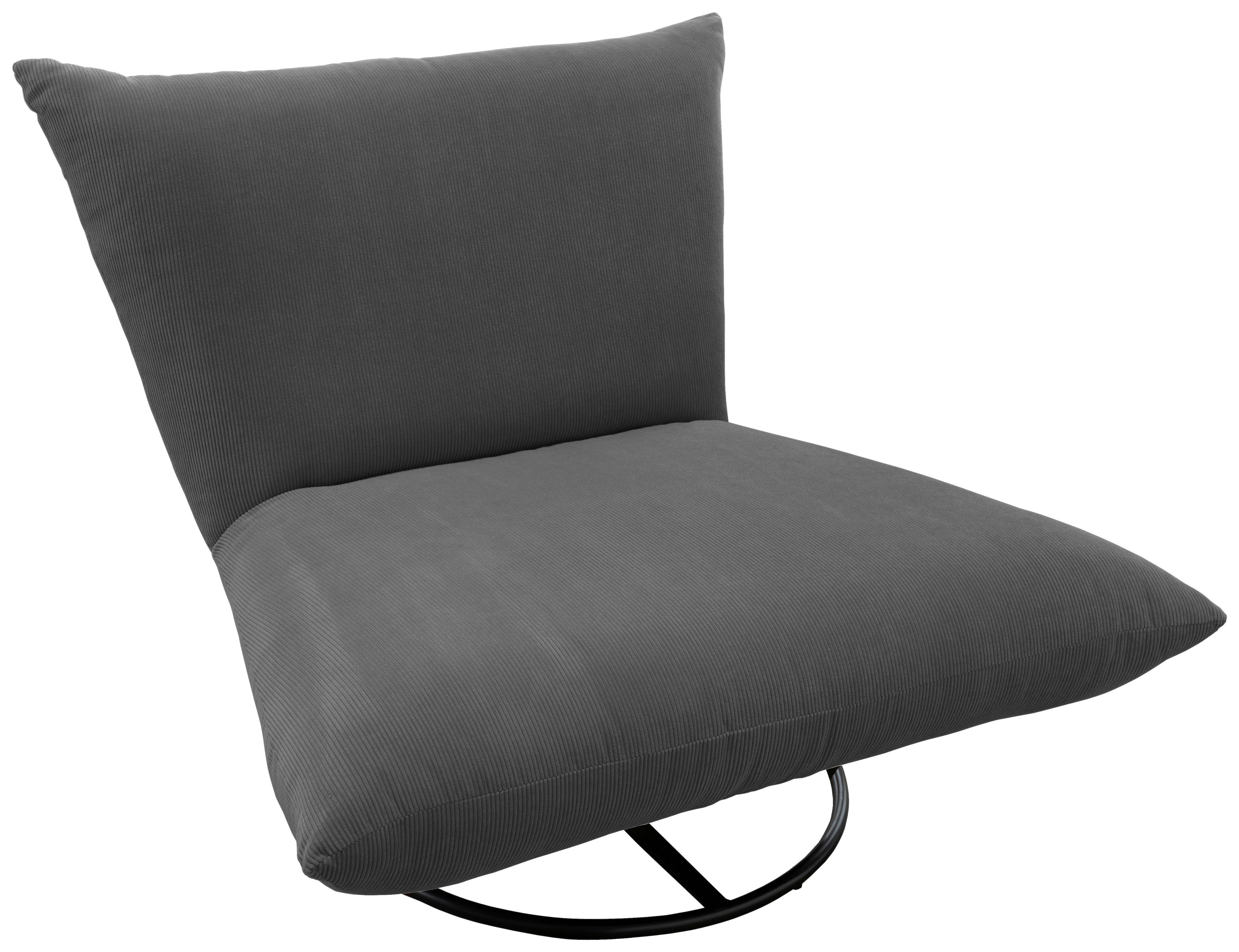 Relaxsessel Cremona Polyester Grau - Schwarz/Grau, Design, Textil (100/78/96cm) - Livetastic