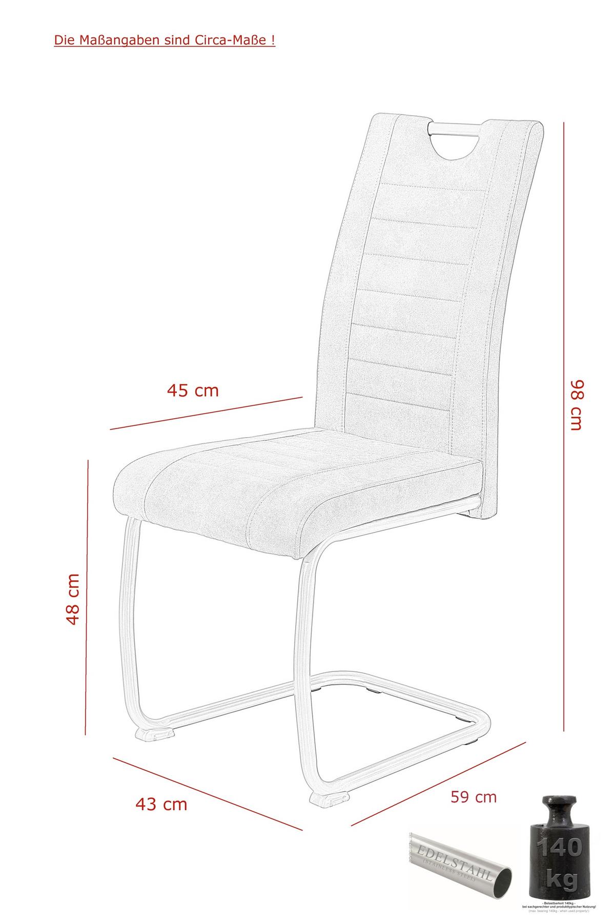 Tischgruppe Ulla G - Schlammfarben/Eichefarben, MODERN, Holzwerkstoff/Textil (140-220/76/90cm) - MID.YOU