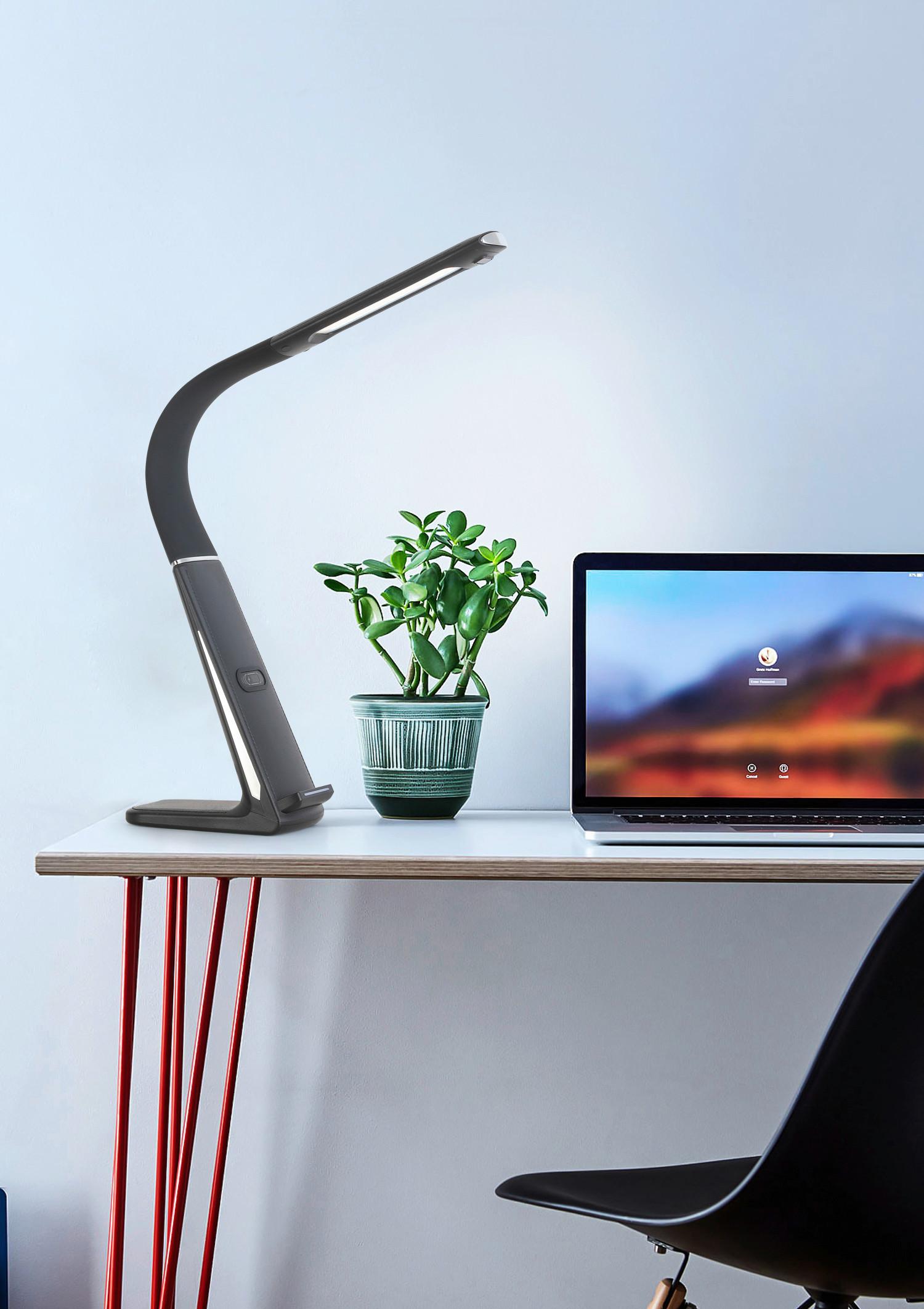 LED LAMPA NA PÍSACÍ STÔL Joli, 13/6,5/48cm - čierna, Modern, plast (13/6,5/48cm) - Modern Living