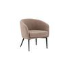 Sessel Fluffy - Braun, Design, Textil/Metall (83/70/64cm) - Livetastic