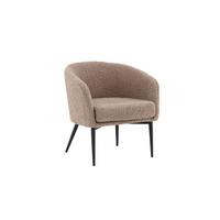 Sessel Fluffy - Braun, Design, Textil/Metall (83/70/64cm) - Livetastic