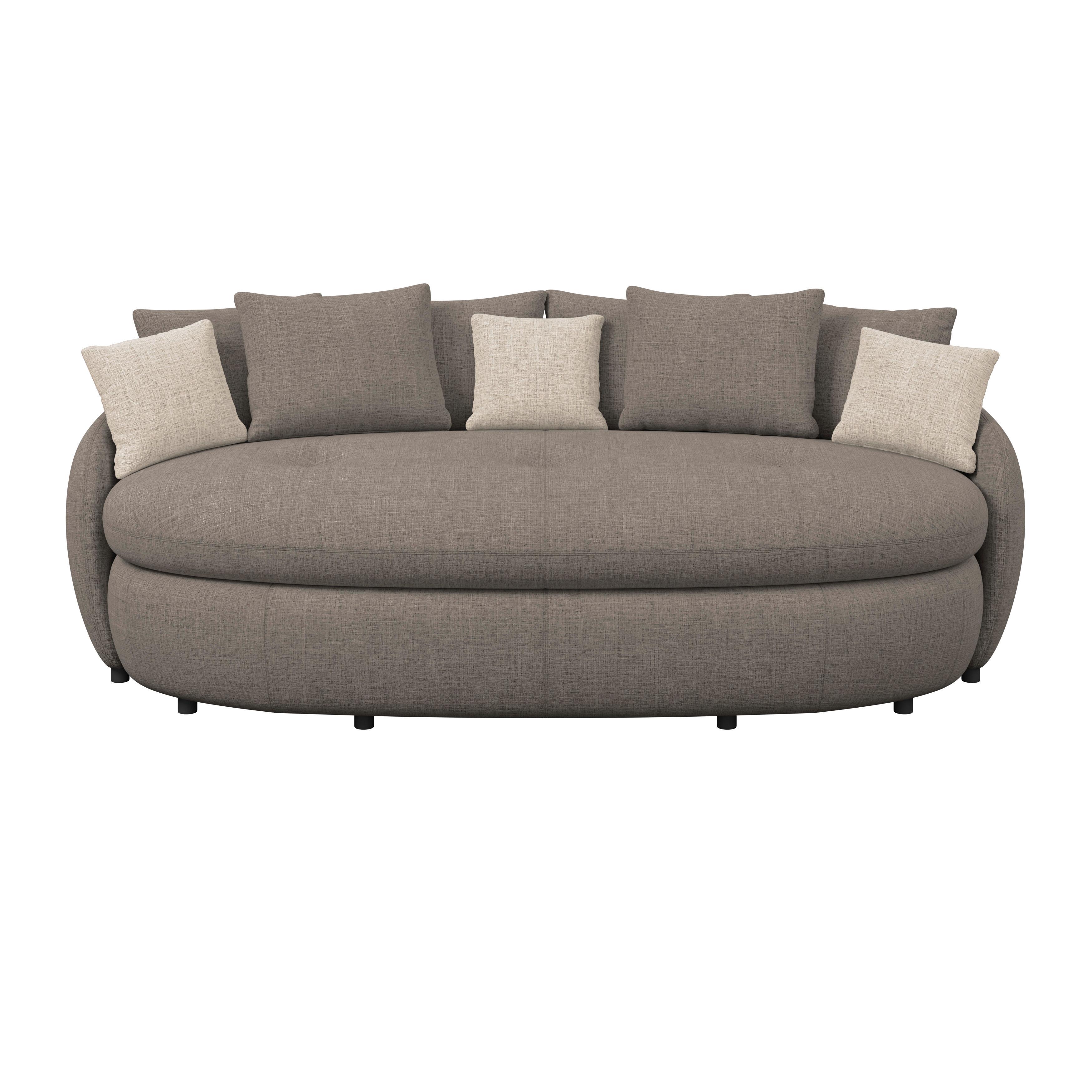 Mega pohovka ARUBA 2, hnedá ženilka - hnedá/čierna, Trend, textil/plast (238/80/140cm) - Luca Bessoni