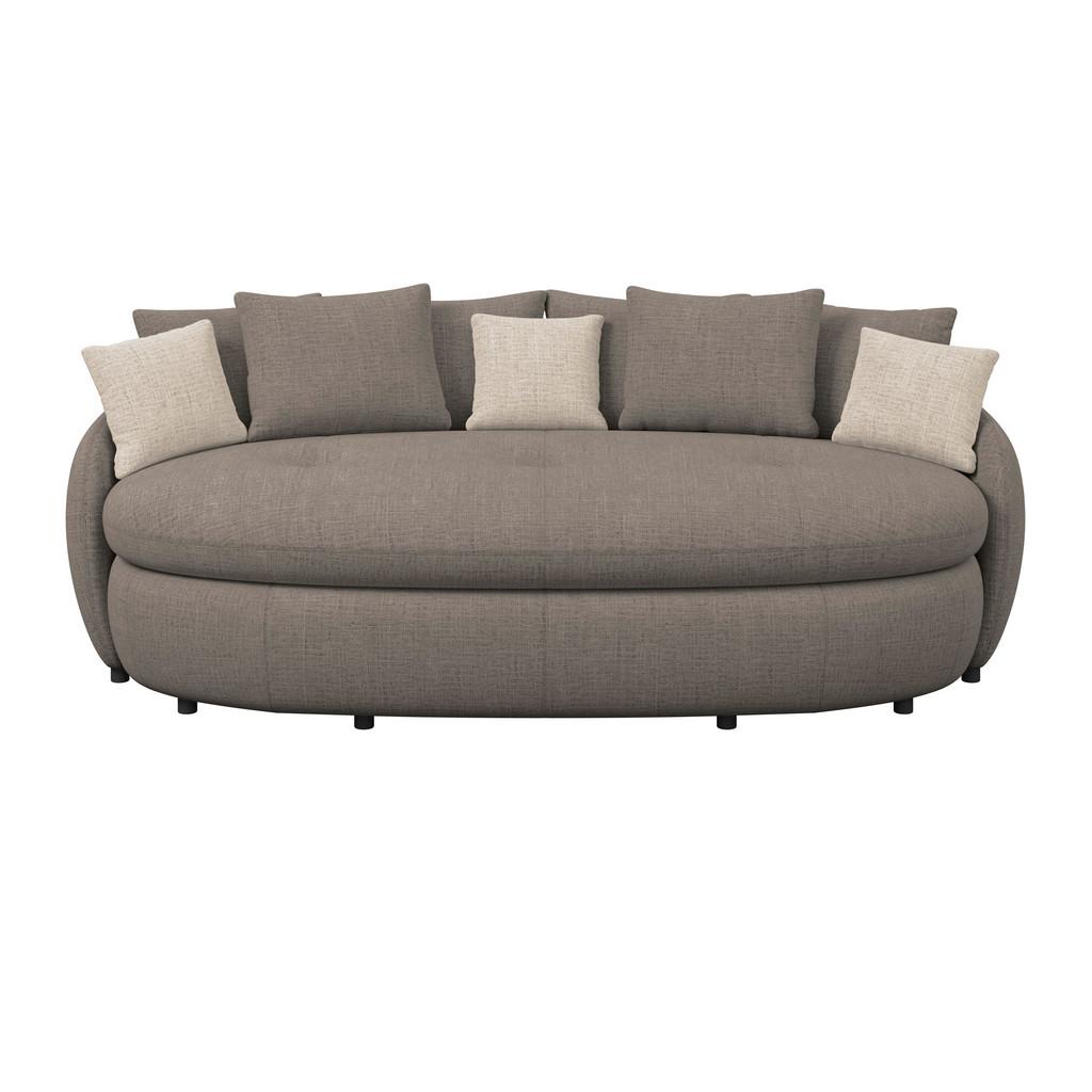 Megasofa Aruba 2 mit Kissen B: 238cm,Braun Chenille
