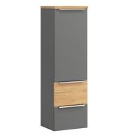 Midischrank Verona Grau/Wildeiche B: 40cm - Wildeiche/Grau, Trend, Holzwerkstoff (40/130/35cm) - Held