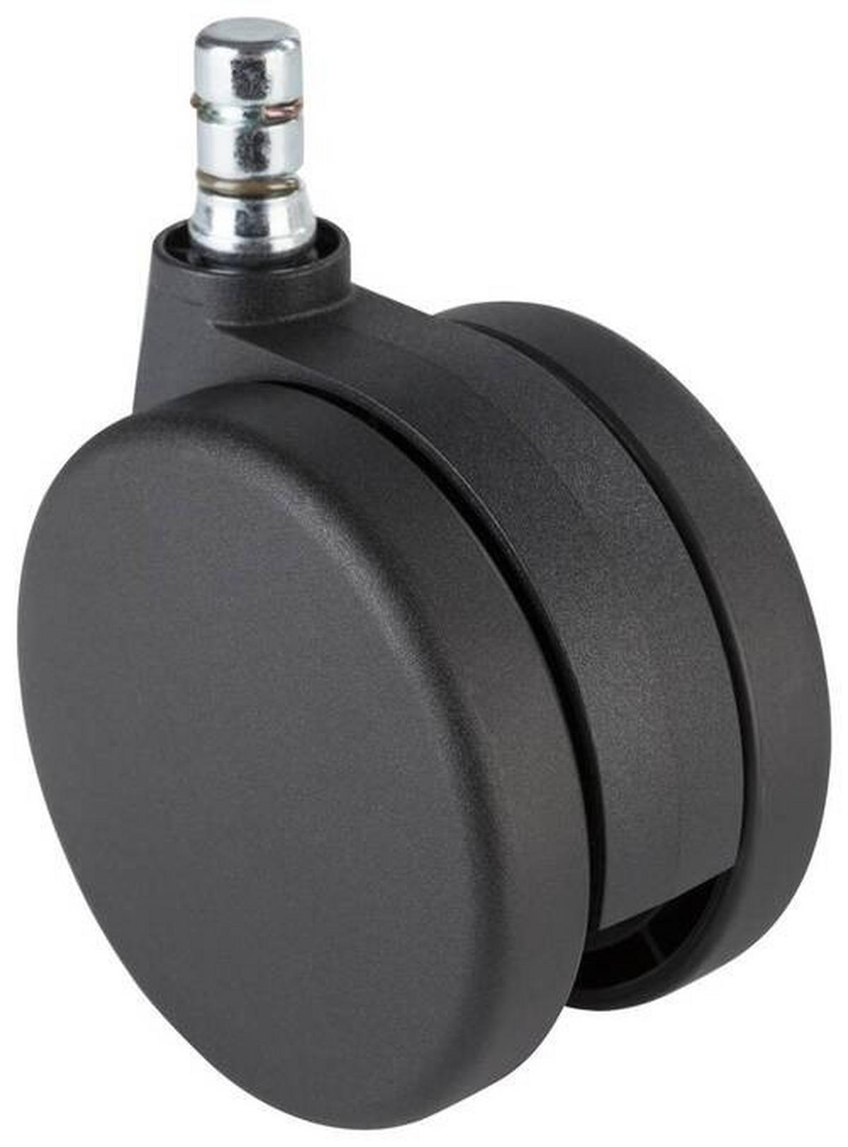 Bürostuhlrollen Rolo No-noise Schwraz Ø 7,5 Cm 5er-Set - Schwarz, Basics, Kunststoff/Metall (5,2/8,3/7,5cm) - MID.YOU