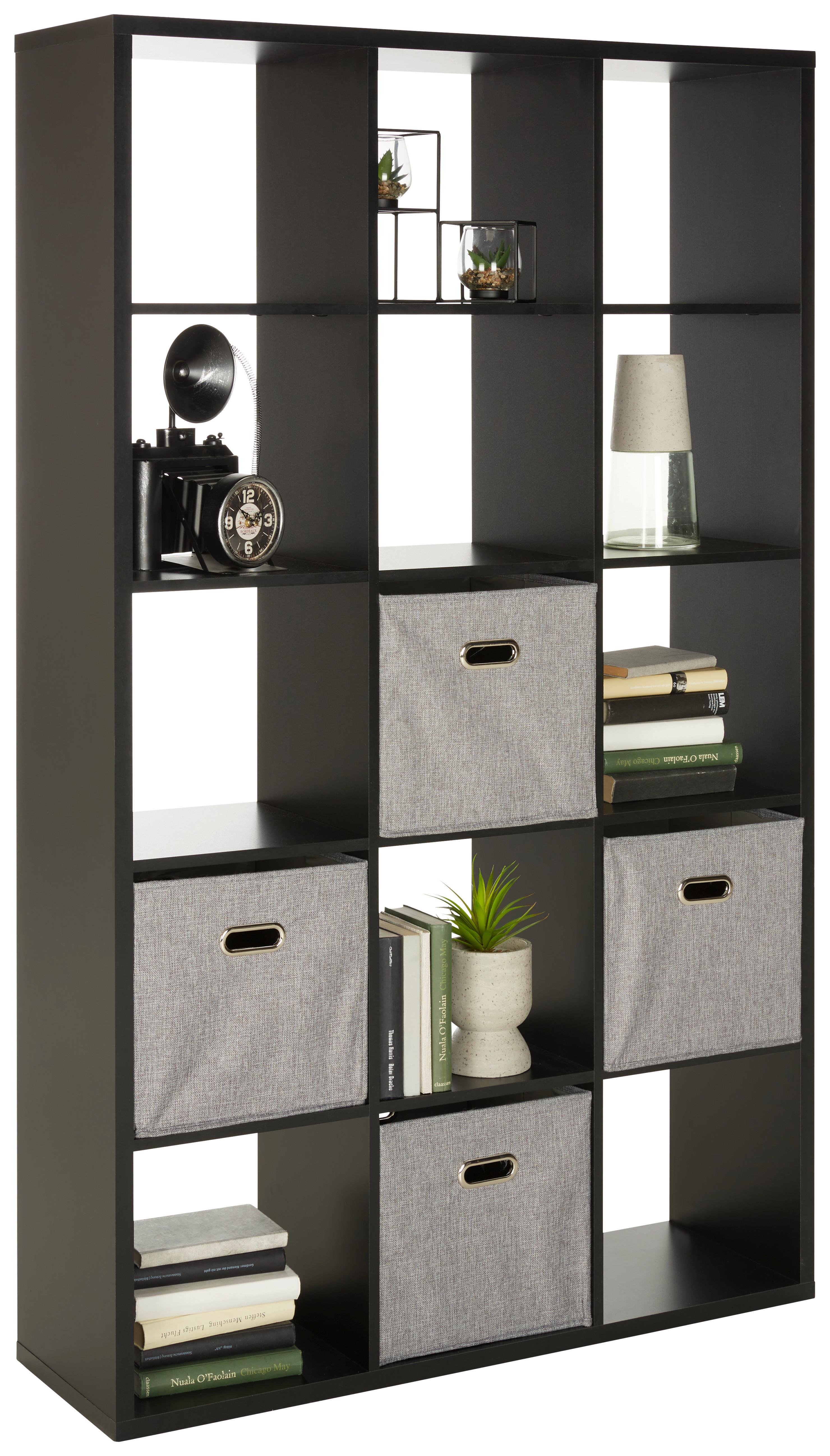 DĚLICÍ STĚNA MAURO - černá, Moderní, kompozitní dřevo (107,2/176,3/32,9cm) - Mömax