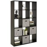 DĚLICÍ STĚNA MAURO - černá, Moderní, kompozitní dřevo (107,2/176,3/32,9cm) - Mömax