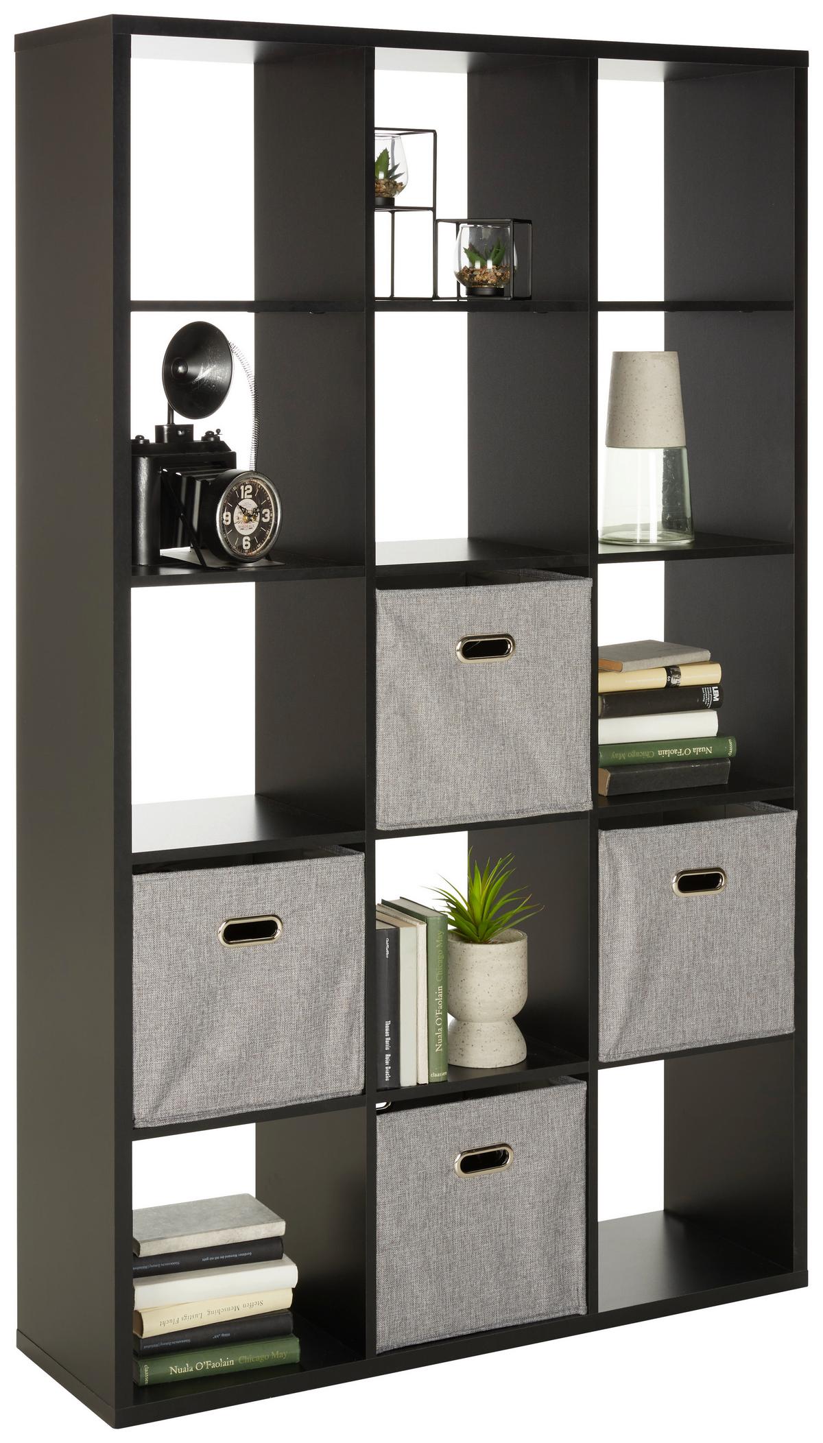 DĚLICÍ STĚNA MAURO - černá, Moderní, kompozitní dřevo (107,2/176,3/32,9cm) - Mömax