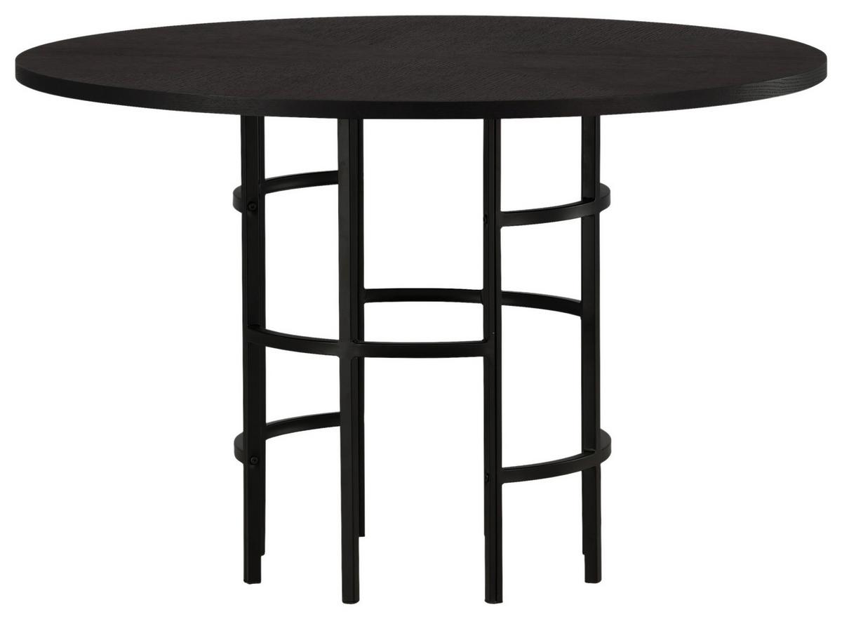 Esstisch Copenhagen - Schwarz, Design, Holzwerkstoff/Metall (115/115/74cm) - Livetastic